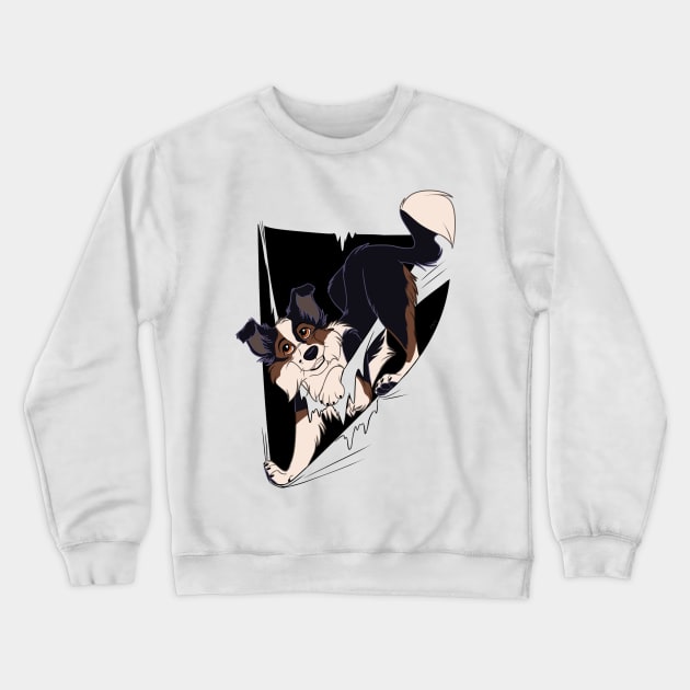 Border Collie Crewneck Sweatshirt by mithmeoi